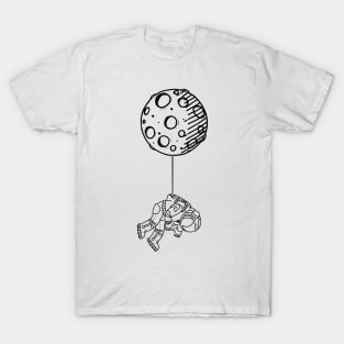 Astronaut hanging from the Moon T-Shirt